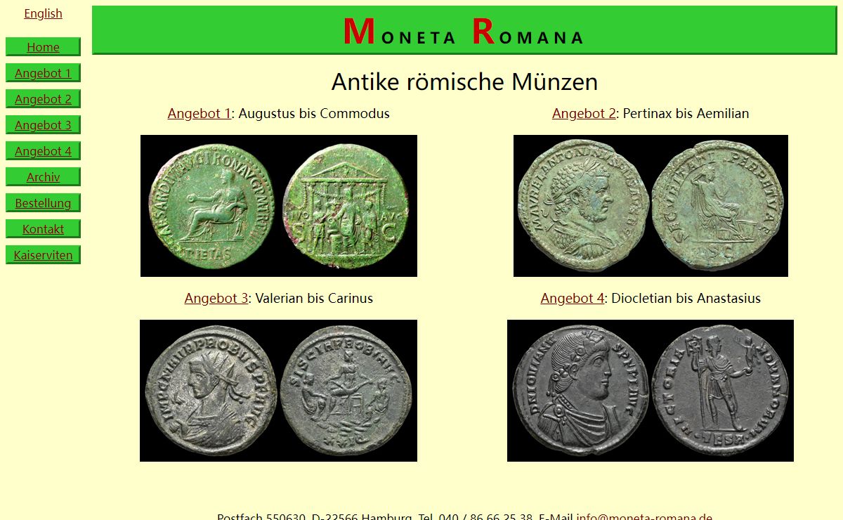 Römische Münzen - Moneta Romana - Online Shop - Münzhändler - Münzhandlung - Verkauf - Ankauf