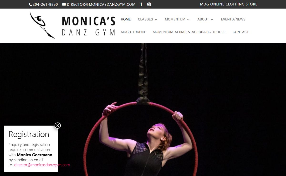 Circus Arts Winnipeg | Aerial Silks, Hoop, Trapeze | Monica's Danz Gym