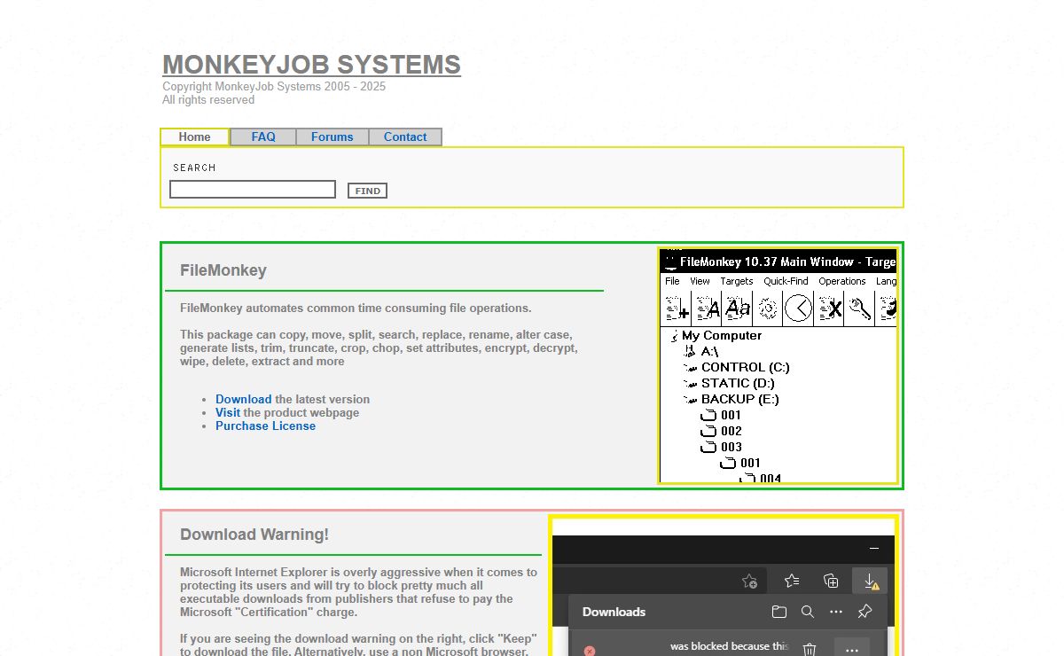 MonkeyJob Systems - File Management Packages