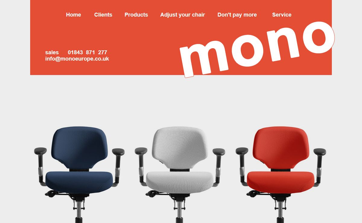 Mono Europe Ltd | Home | Ergonomic Products | Ergonomic Seating