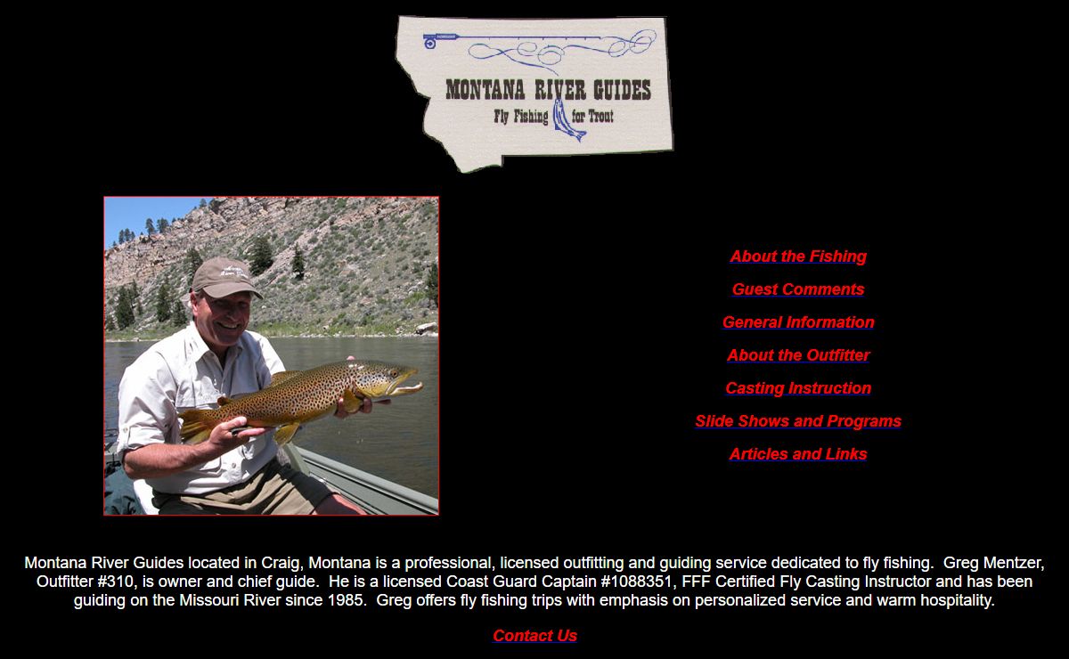 Montana River Guides Missouri River Fly Fishing for Trout Greg Mentzer