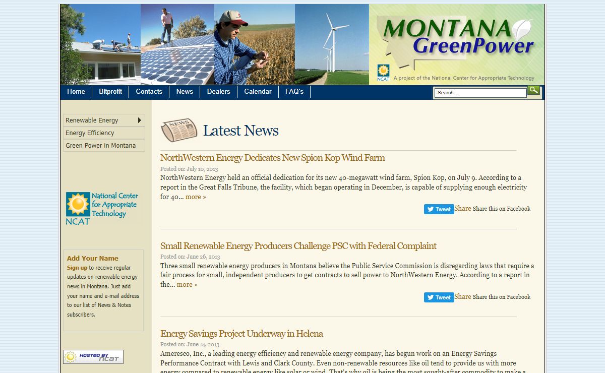 Home :: MontanaGreenPower.com
