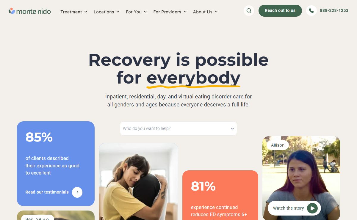 Inpatient, Residential, Day & Virtual Eating Disorder Care | Monte Nido