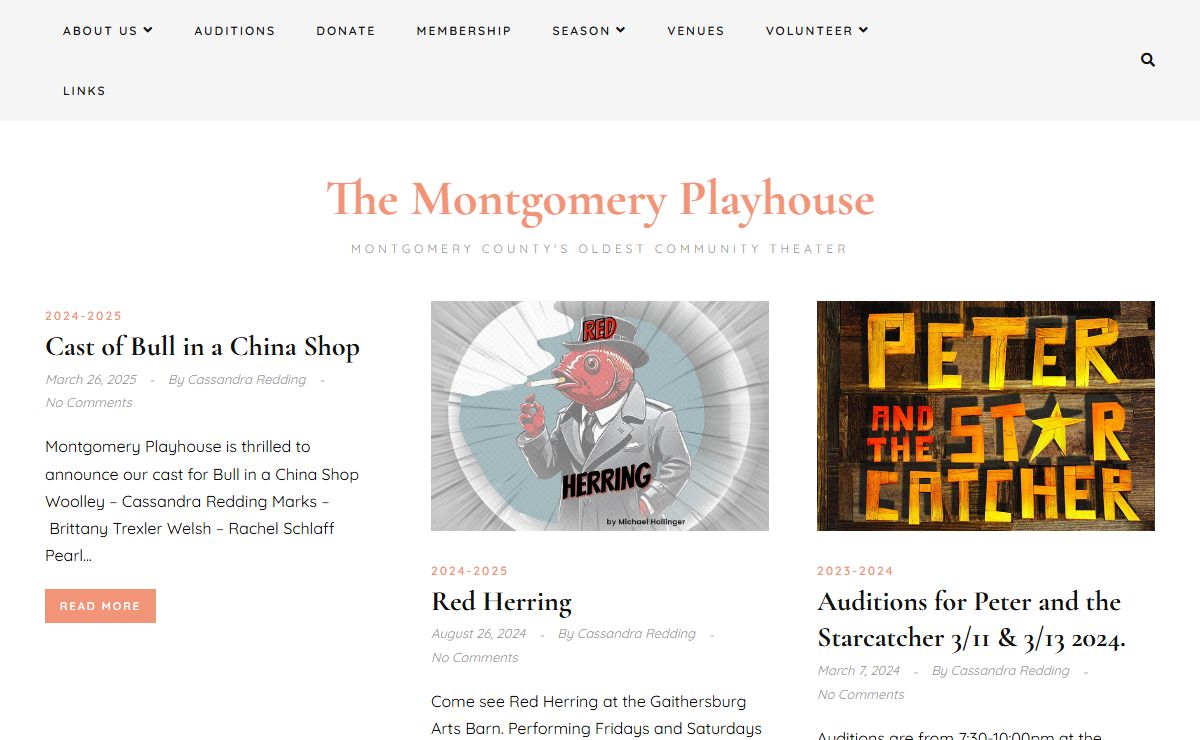 The Montgomery Playhouse - Montgomery County's oldest community theater