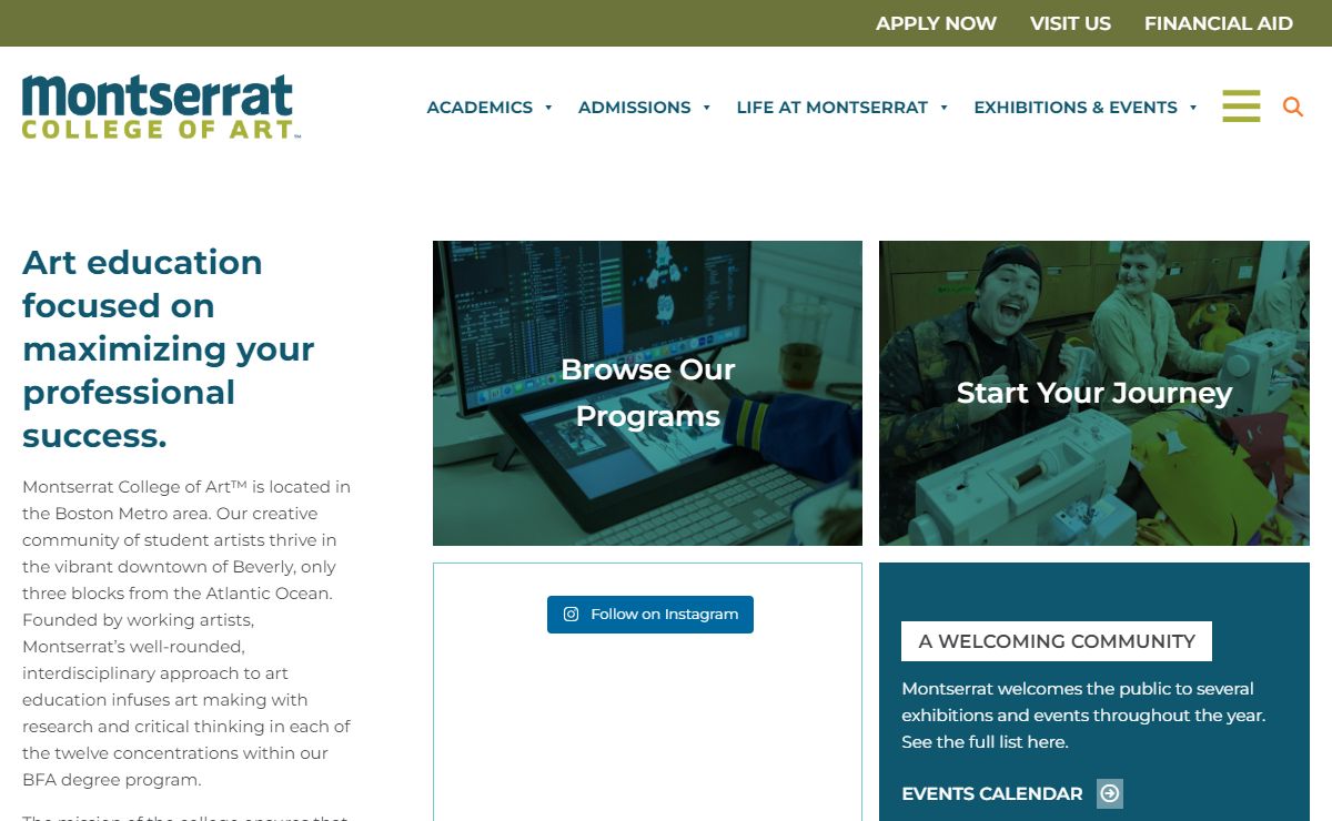 Montserrat College of Art in Beverly, MA
