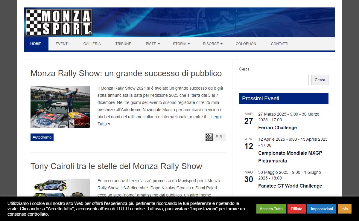 Autodromo di Monza Sito Indipendente Online dal 1999 – Autodromo Nazionale Monza, Gran Premio d'Italia di Formula 1, 1000 Km di Monza