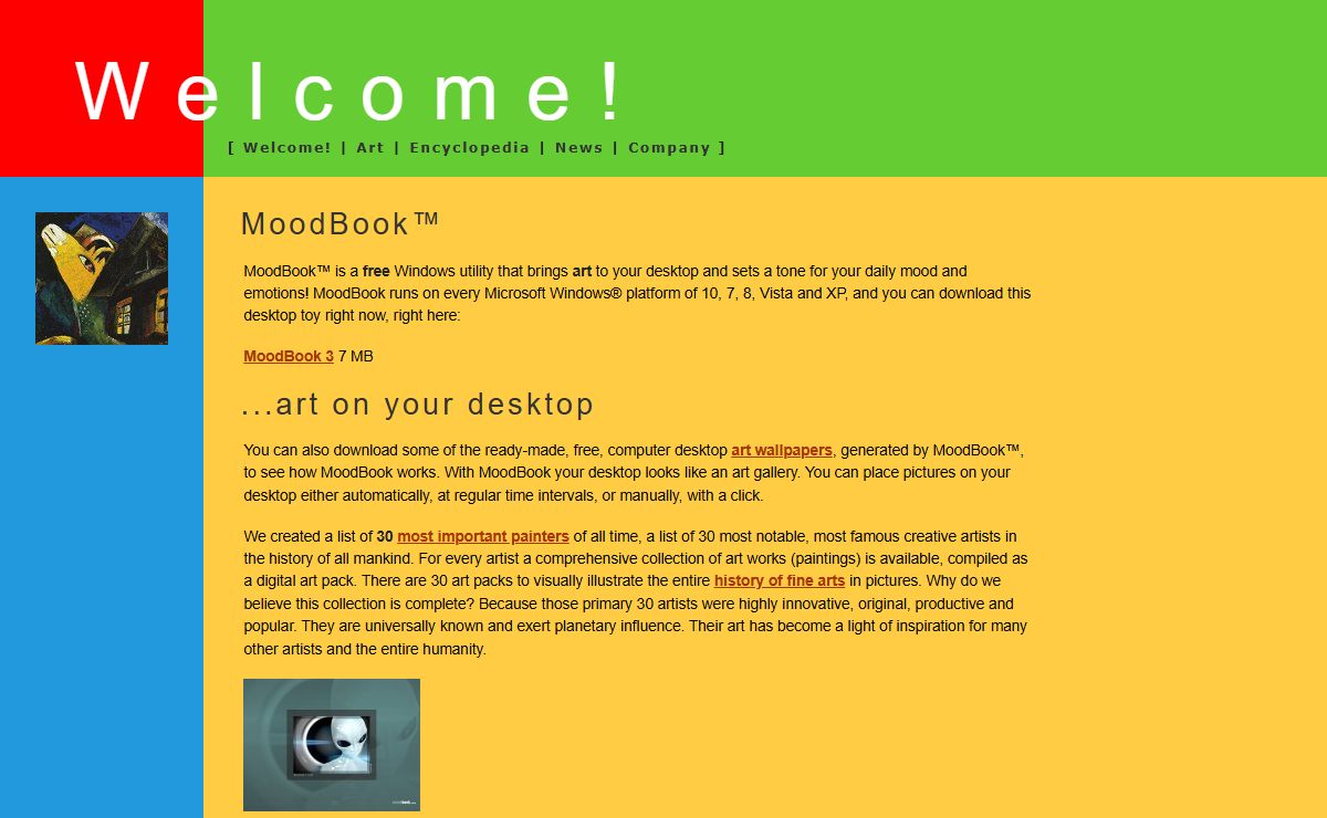 MoodBook. Bring art to your desktop!