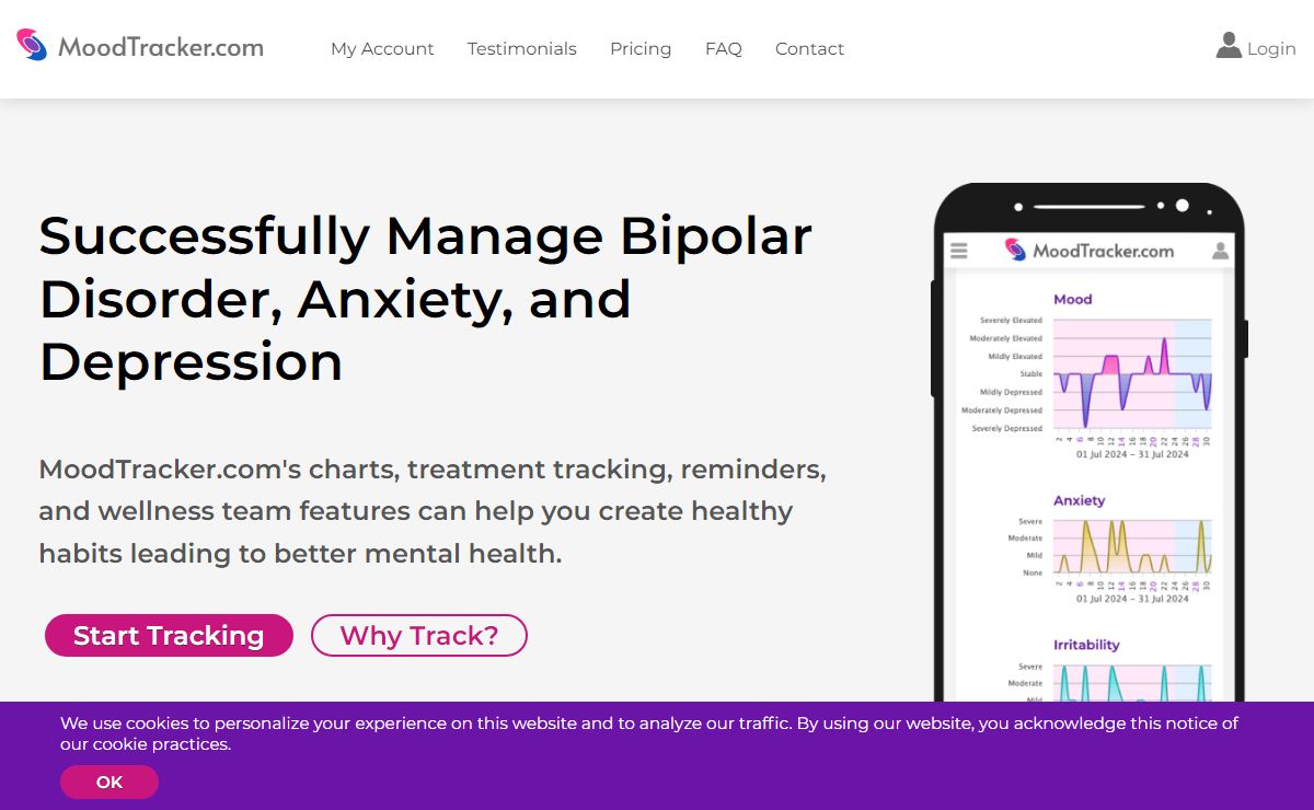 Mood Tracker - Help for depression, anxiety, and bipolar disorder