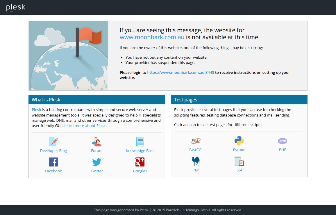 Domain Default page
