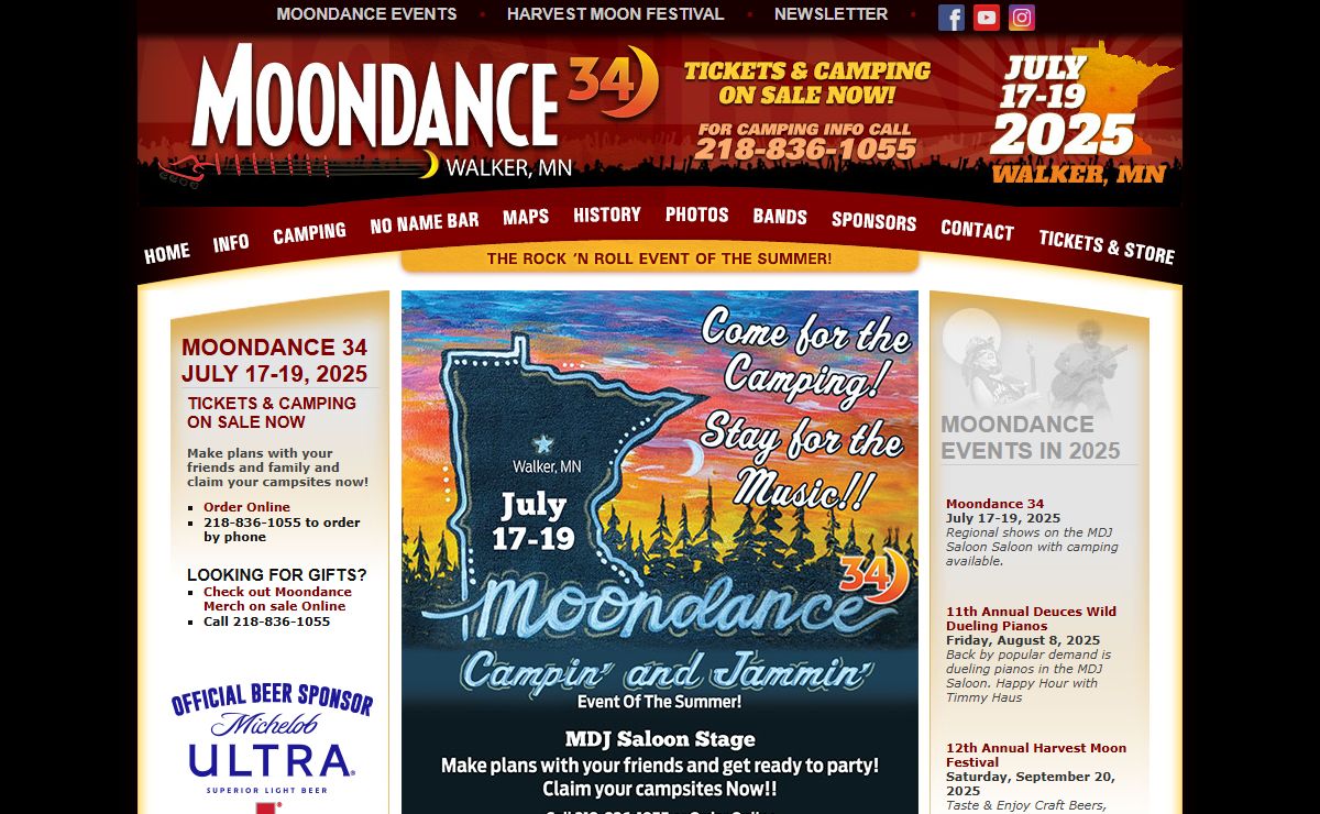 Moondance 34 July July 17-19, 2025 in Walker, MN