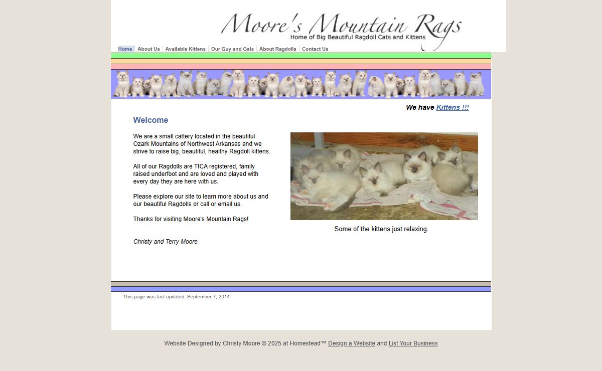 Moore's Mountain Ragdolls Home