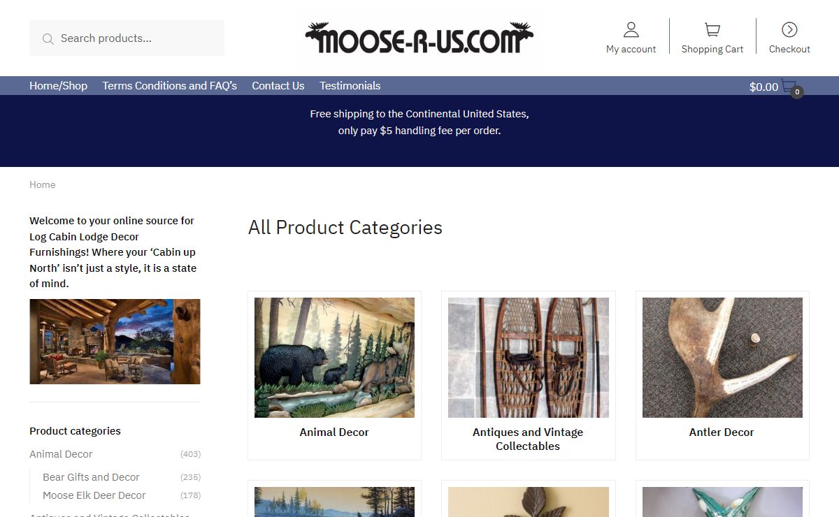 Store - Moose-R-Us.Com Log Cabin Decor