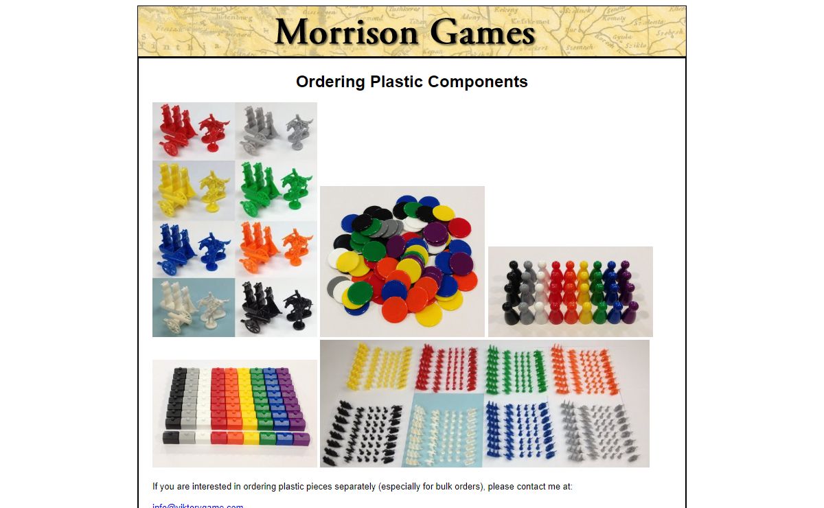 Morrison Games - Plastic Components, VIKTORY II, Bazaar, Terror in Europe
