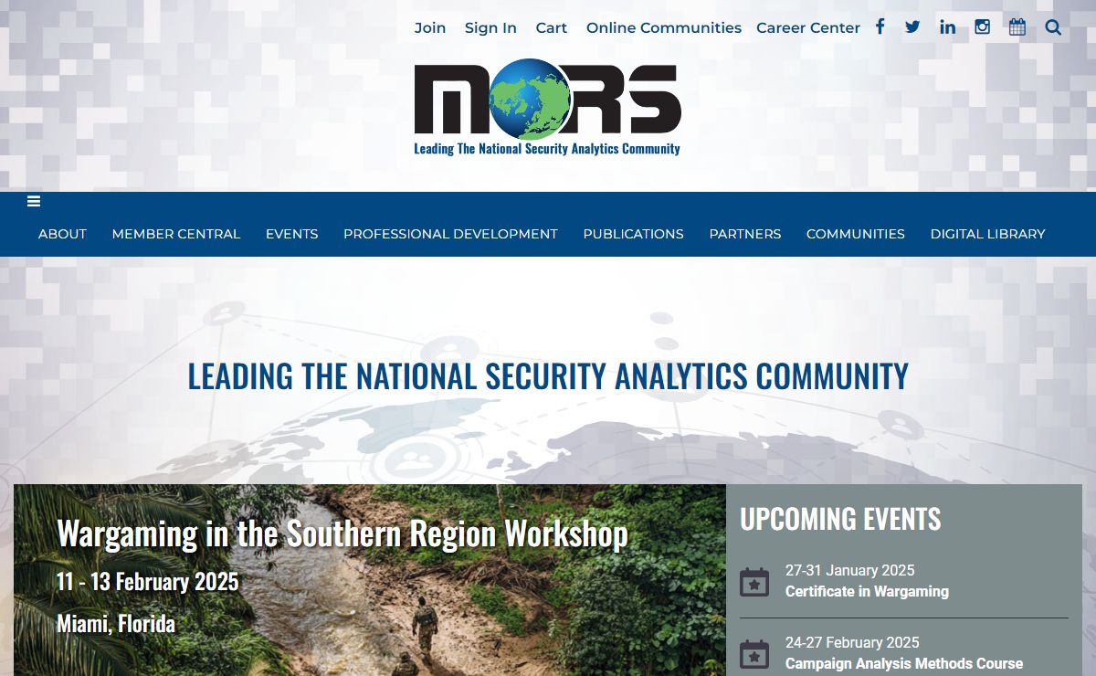 Military Operations Research Society > Home