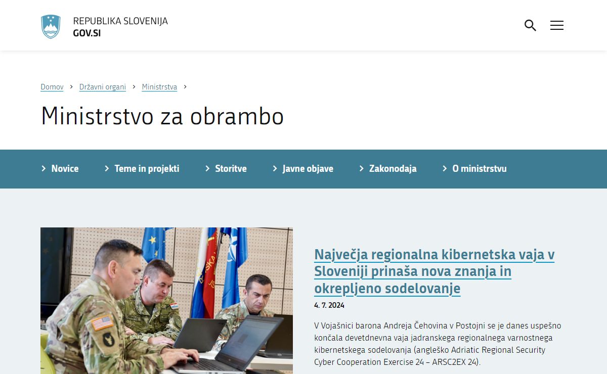 Ministrstvo za obrambo | GOV.SI