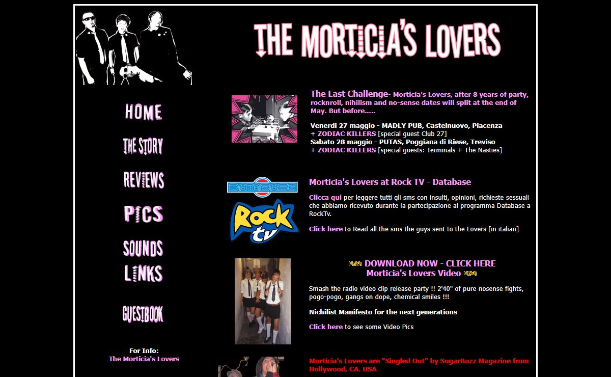 Morticia's Lovers - First and only Italy's Rock'nroll band