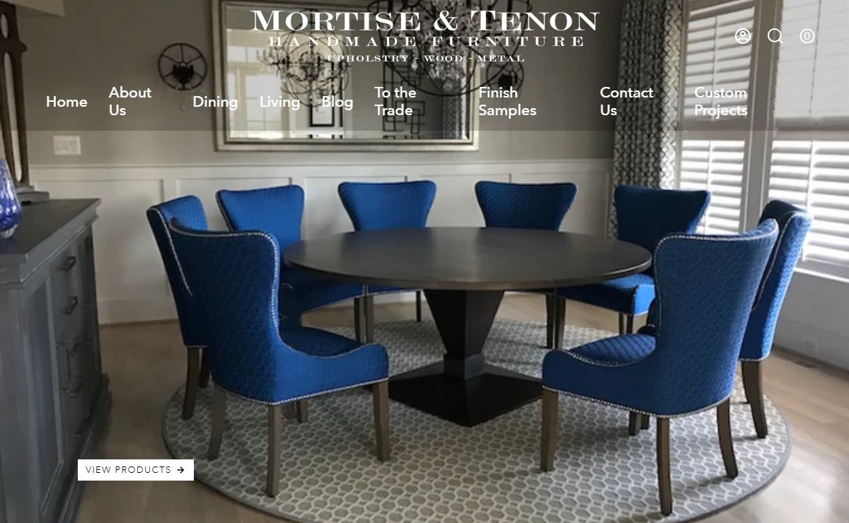 Los Angeles Custom handmade home furnishings wood upholstery metal – Mortise & Tenon