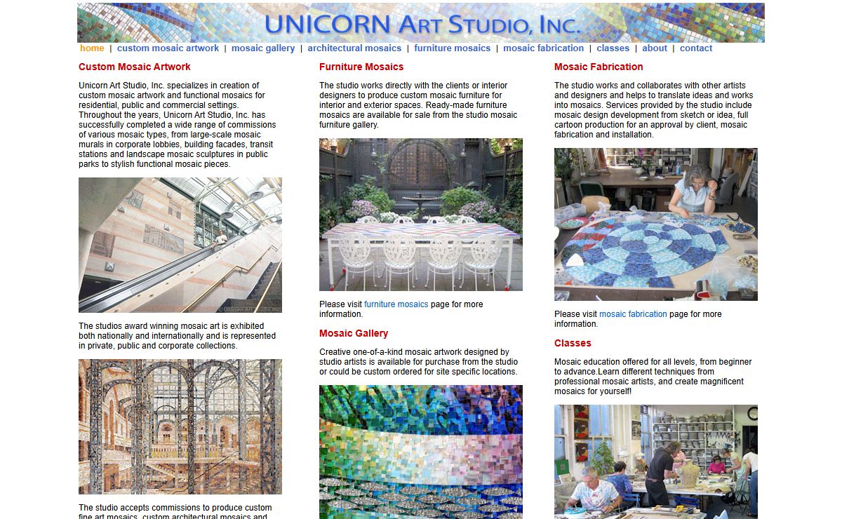 Mosaics by Unicorn Art Studio, Inc.