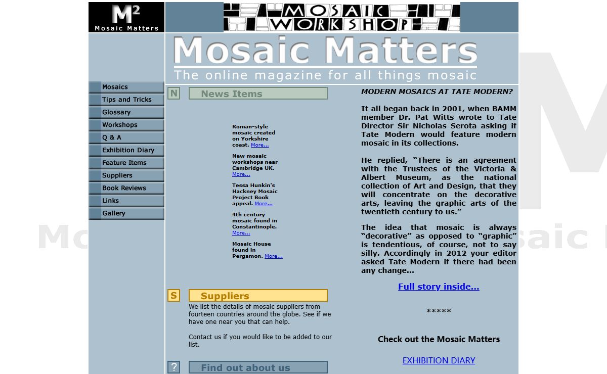 Mosaic Matters- the online magazine for all things mosaic