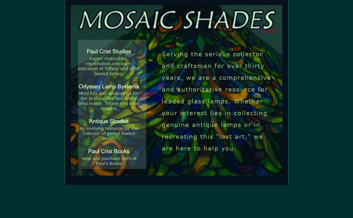 Mosaic Shades Home Page