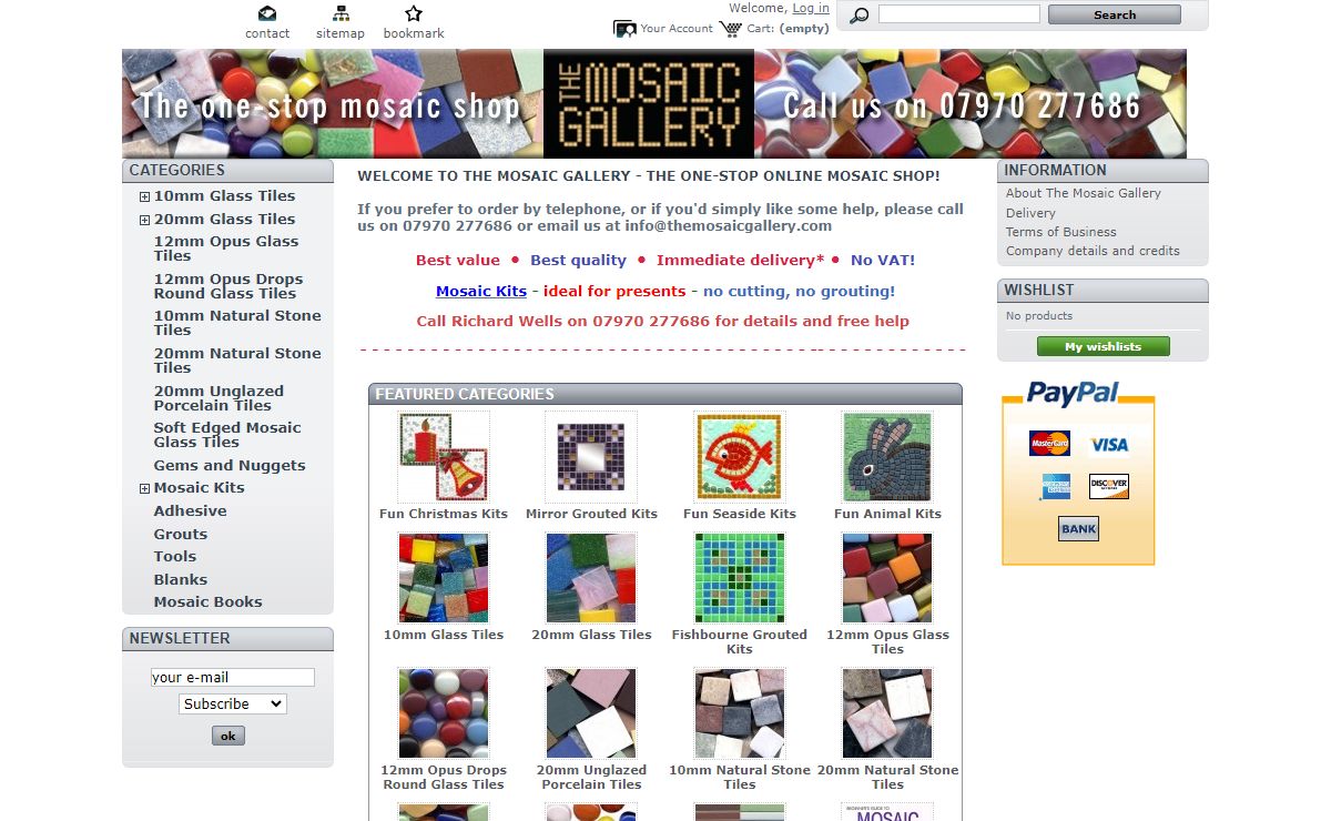 The Mosaic Gallery Online Shop - The Mosaic Gallery
