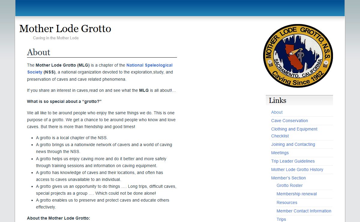 About » Mother Lode Grotto