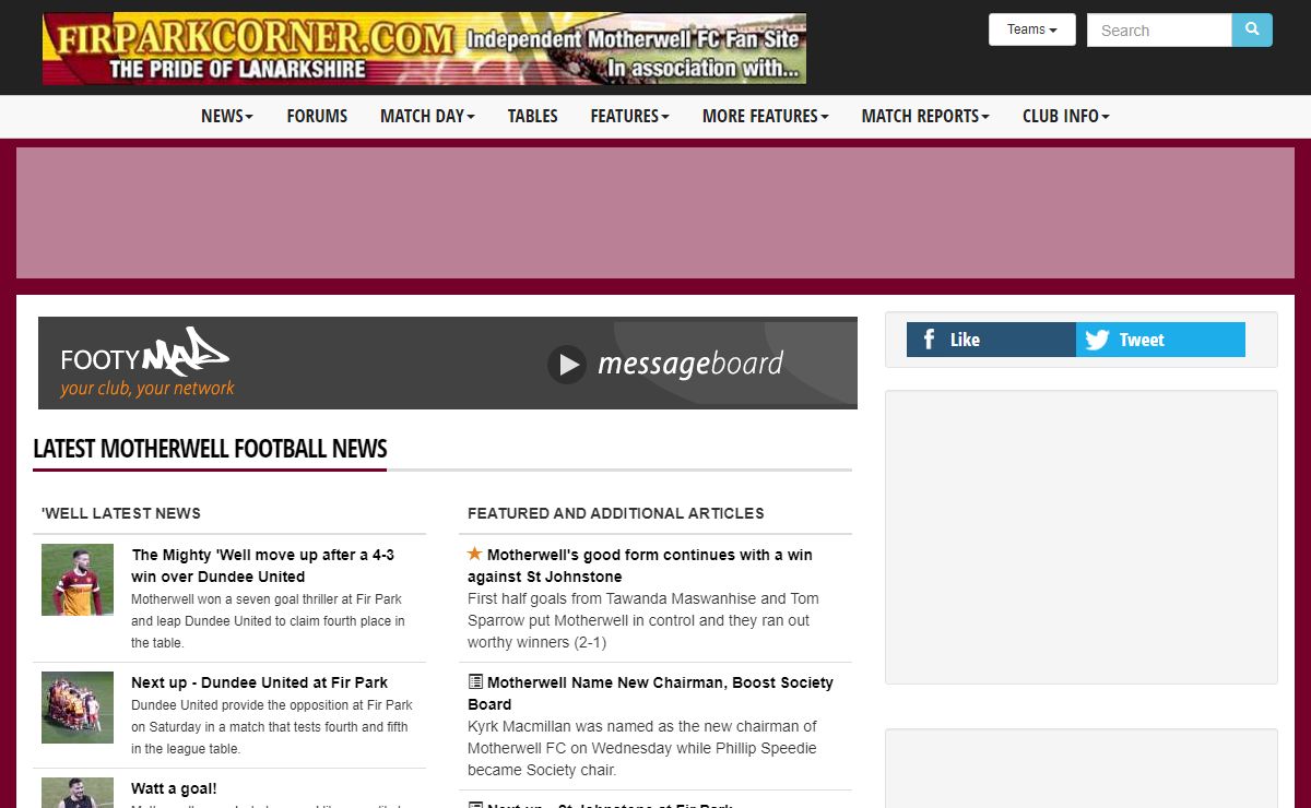 Motherwell News - FirParkCorner
