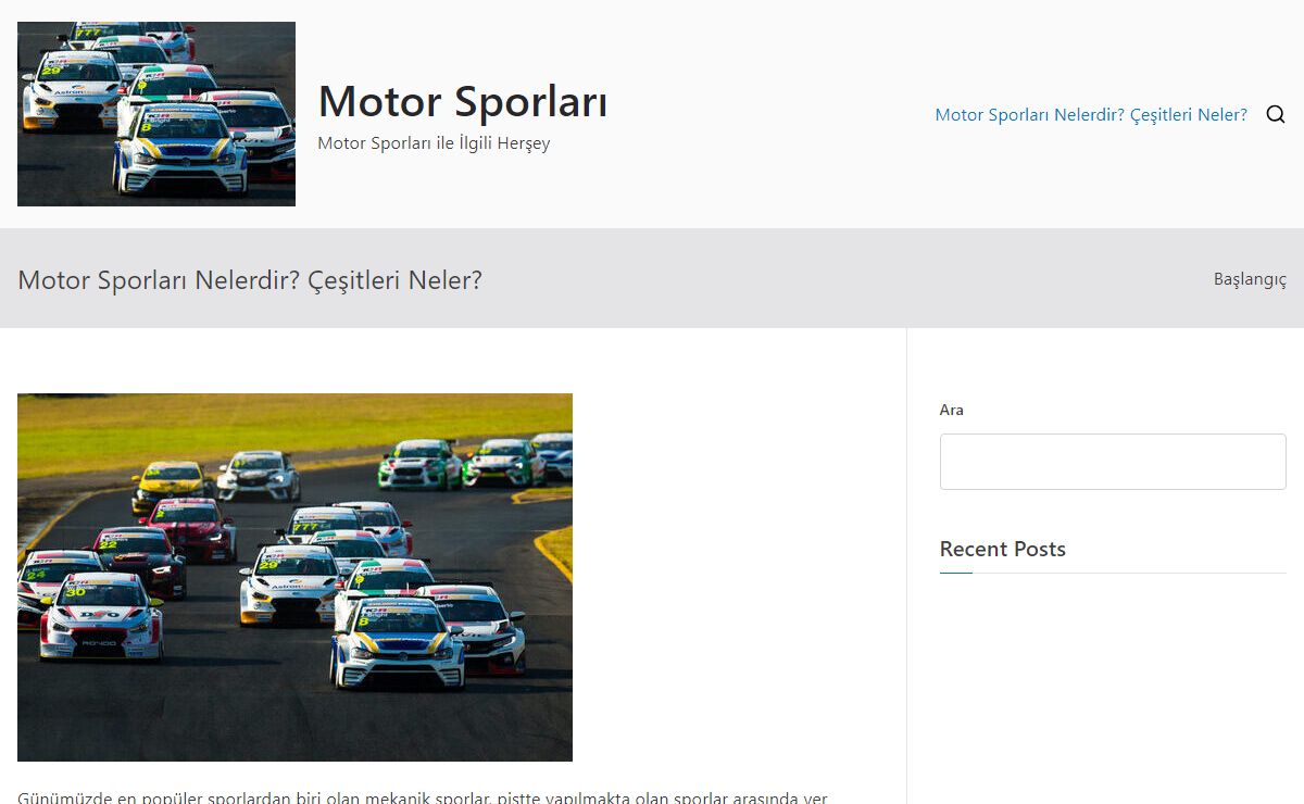 Motor Sporları – Motor Sporları ile İlgili Herşey