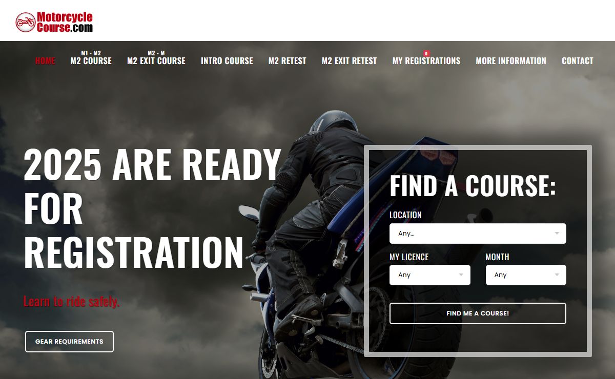 Motorcycle Course - Learn to ride safely from professionals.