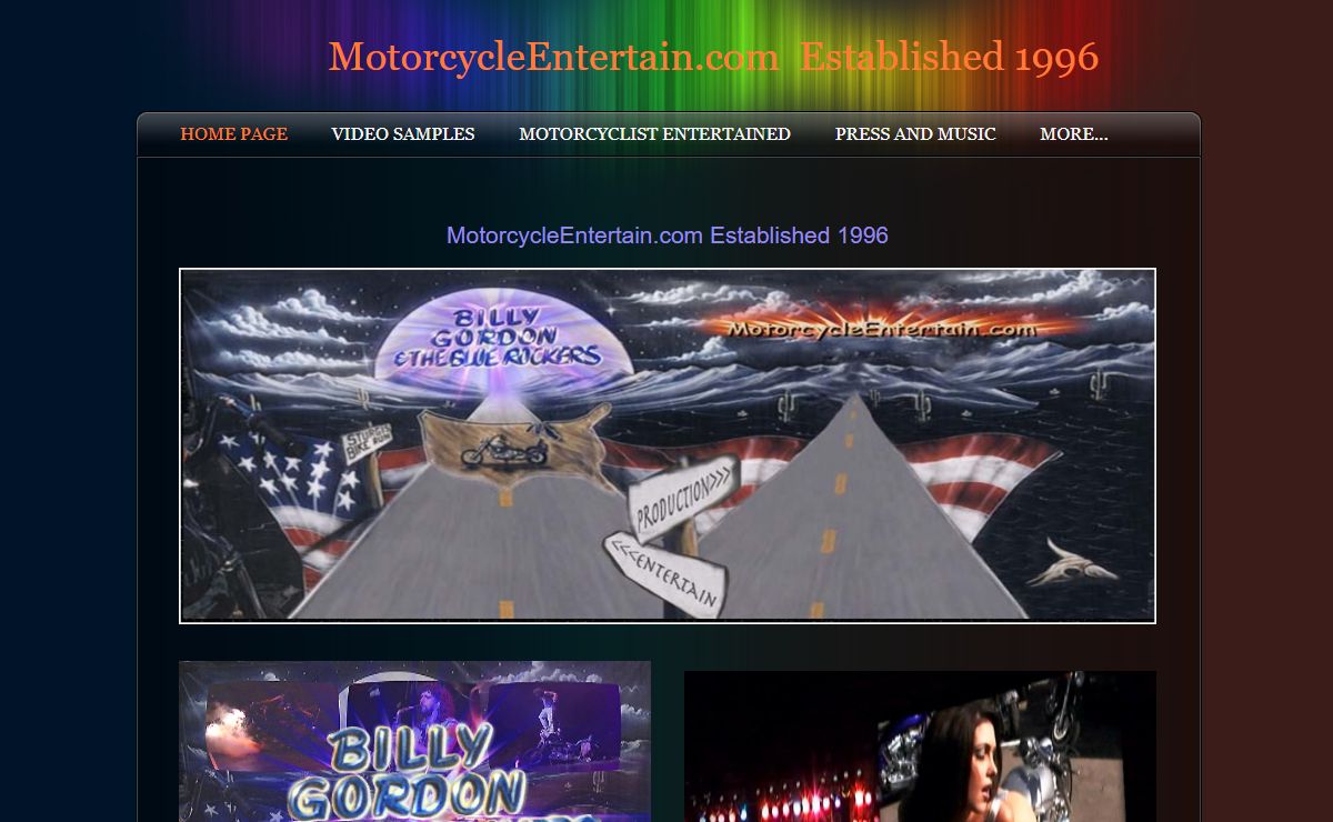                   MotorcycleEntertain.com  Established 1996 - HOME PAGE