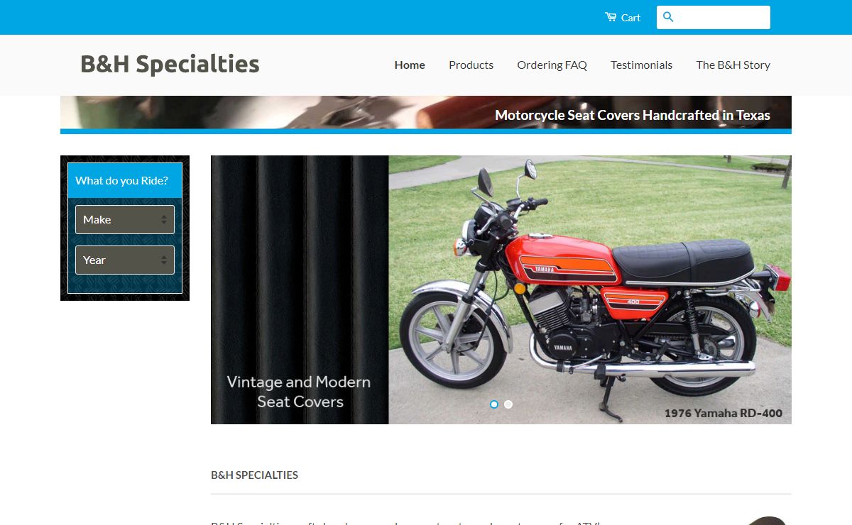 Motorcycle Seat Covers – B&H Specialties