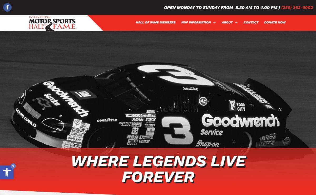 International Motorsports Hall of Fame in Talladega, Alabama