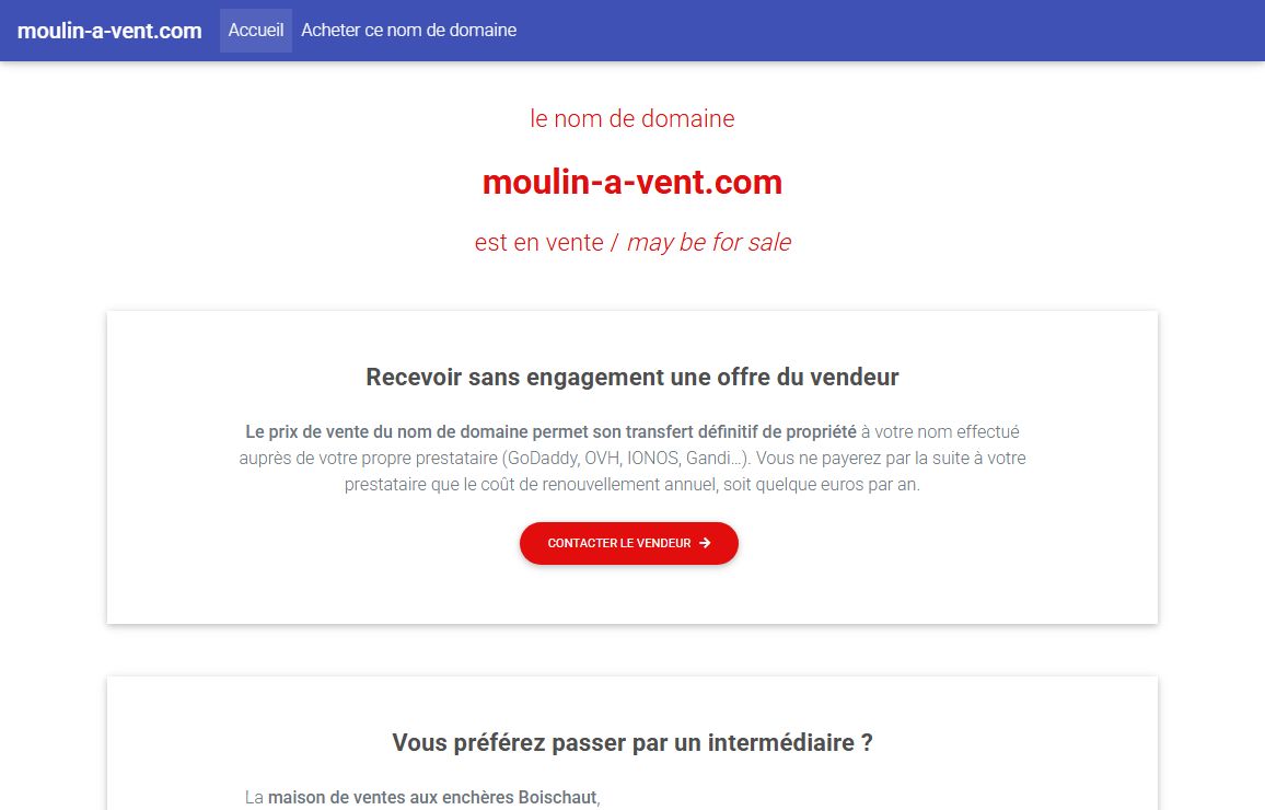 moulin-a-vent.com est en vente