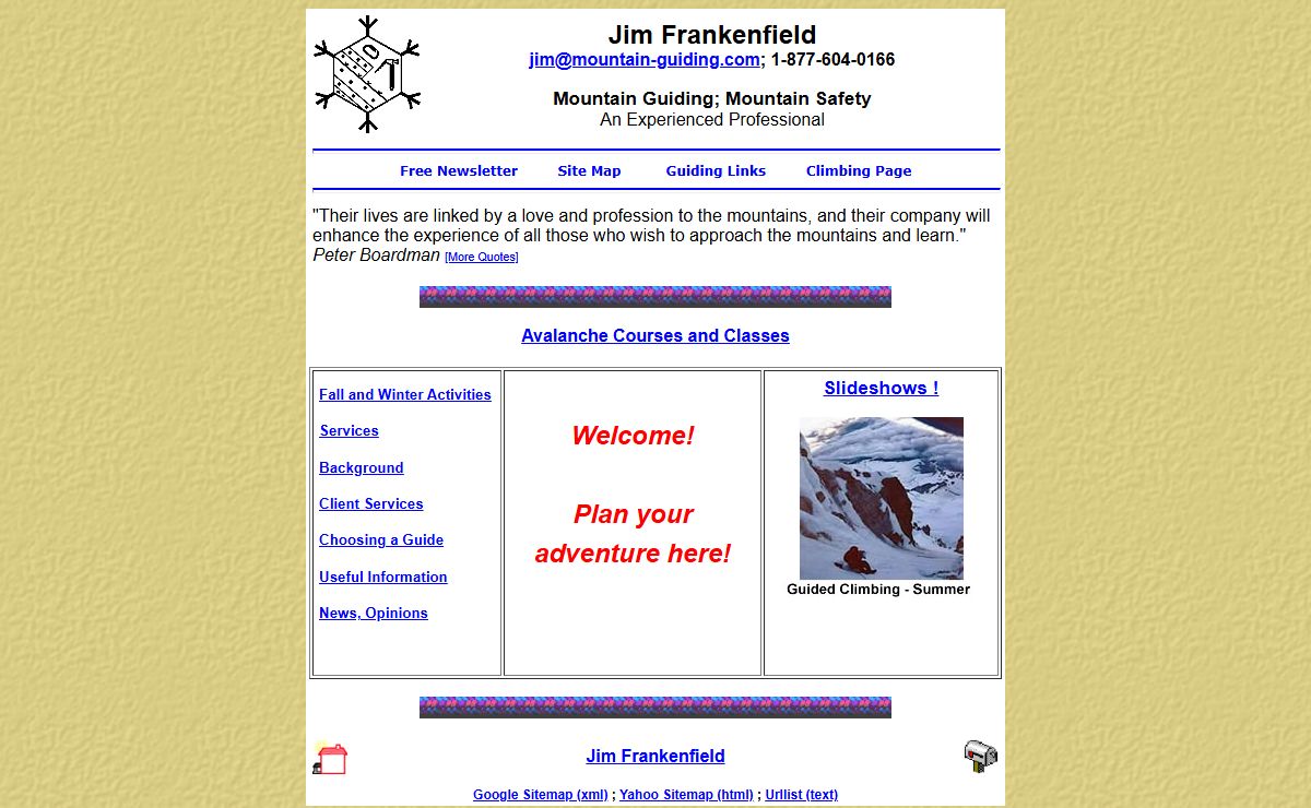 Jim Frankenfield - Professional Mountain Guide