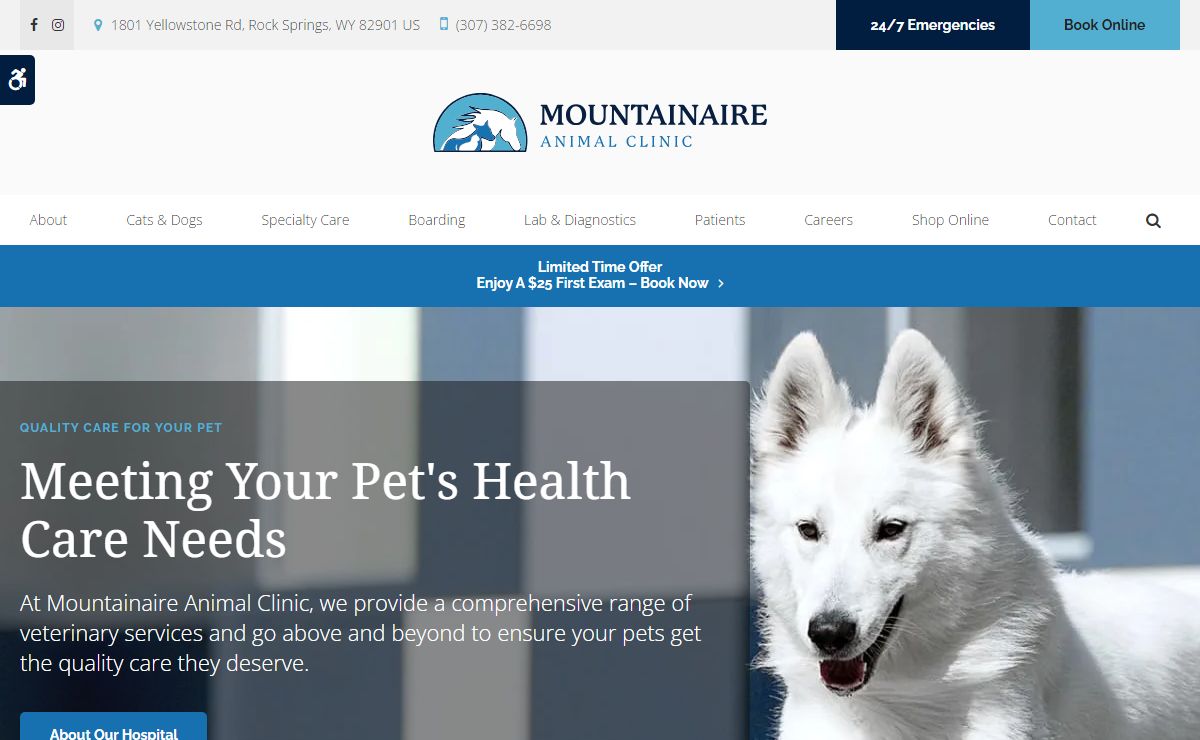 Welcome to Mountainaire Animal Clinic in Rock Springs!