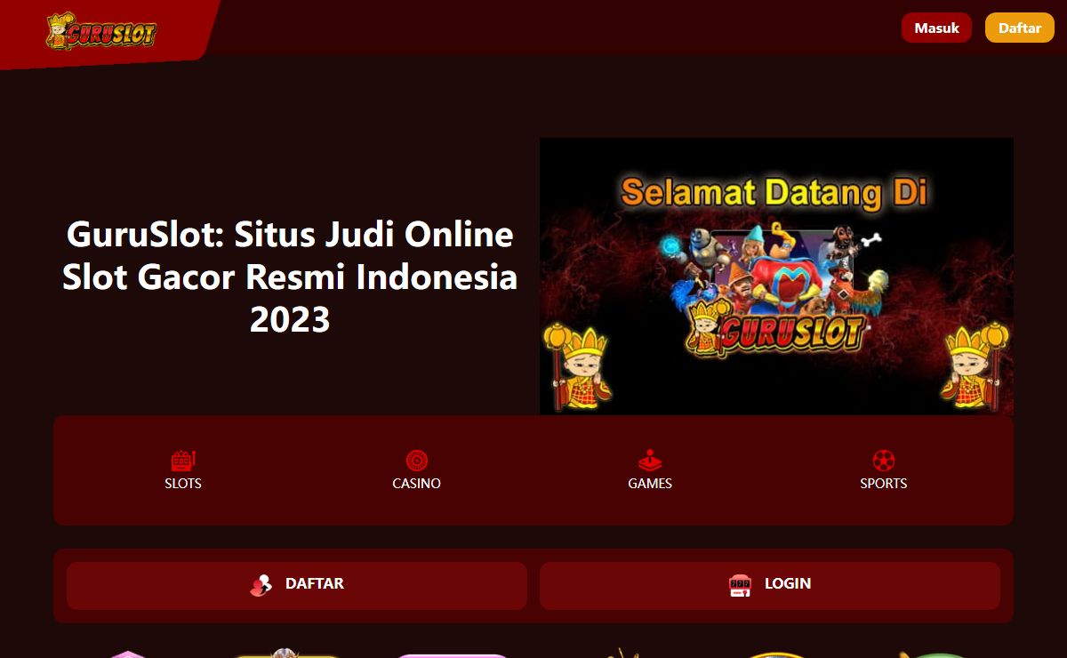GuruSlot: Situs Judi Online Slot Gacor Resmi Indonesia 2023