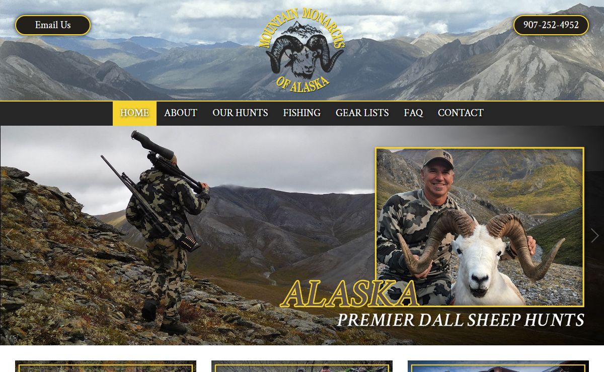 Guided Alaska Hunting & Fishing Mountain Monarchs of Alaska