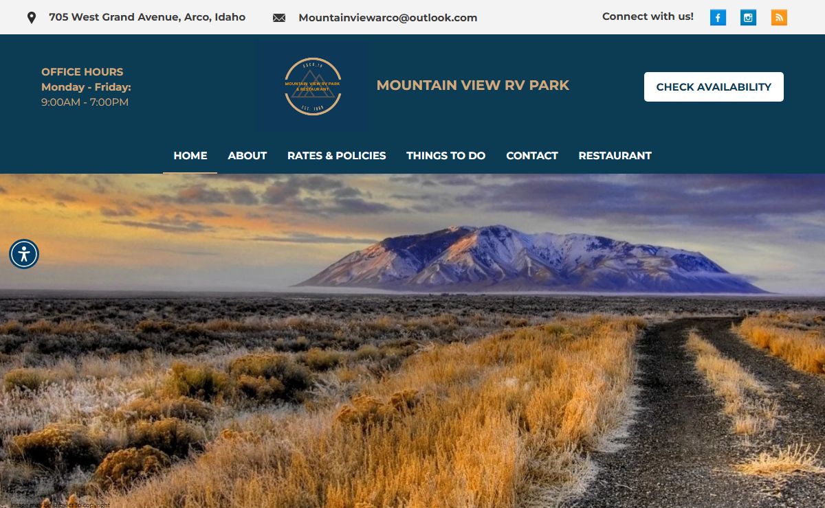 Mountain View RV Park | Peaceful Camping near Arco, Idaho