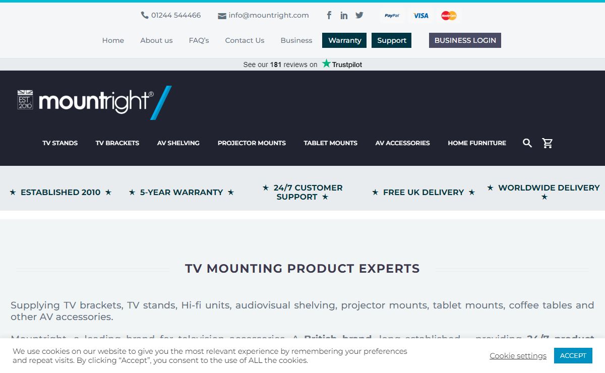 Mountright – TV Stands and TV Brackets | UK Wholesaler and Retailer