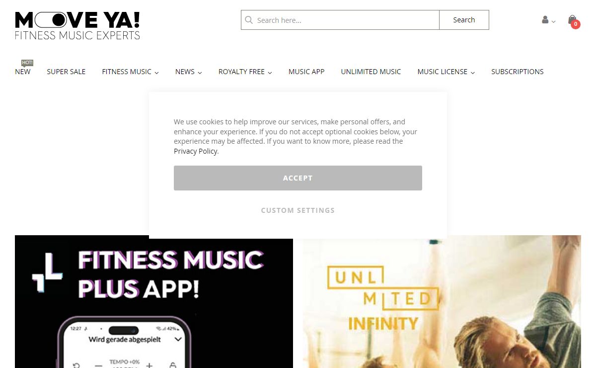Fitness & workout music store - MOVE YA! Lifestyle Kontor GmbH