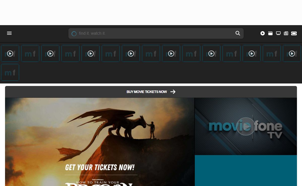 Moviefone: find it. watch it.