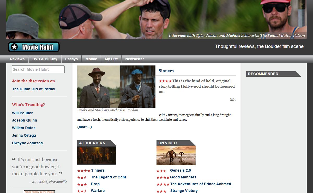 Movie Habit: Thoughtful Reviews, The Boulder Film Scene - Movie Habit