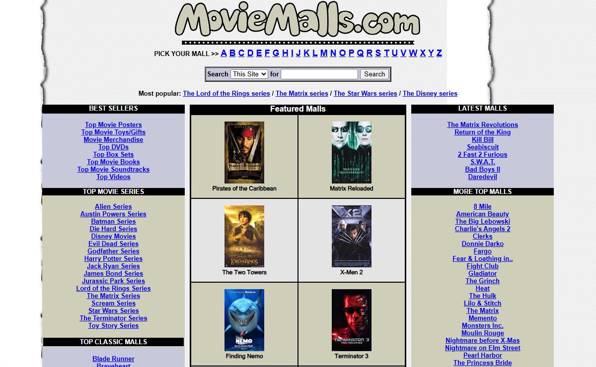 Moviemalls.com: Posters, DVDs, Toys, Books, Videos, Games, Soundtracks, and more!