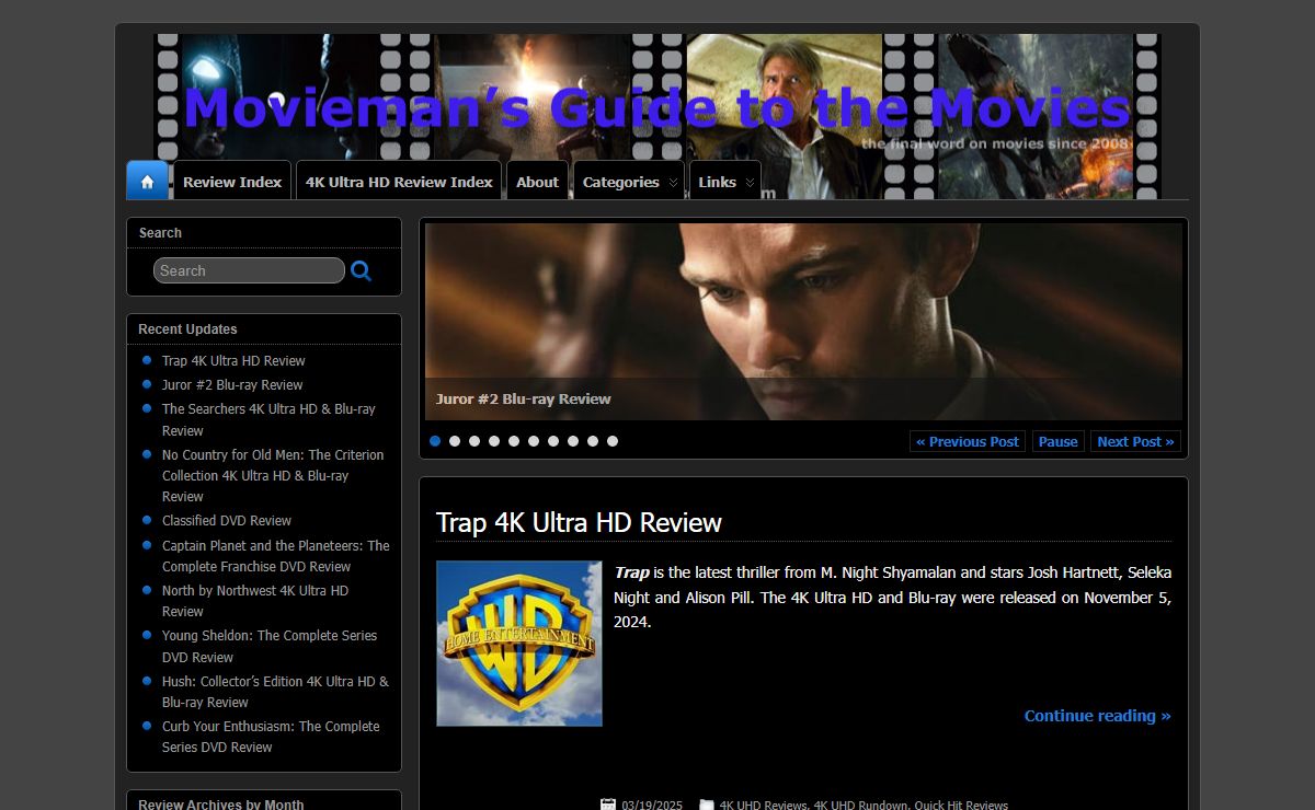 Movieman's Guide to the Movies - The Final Word on Blu-rays, DVDs and Movies