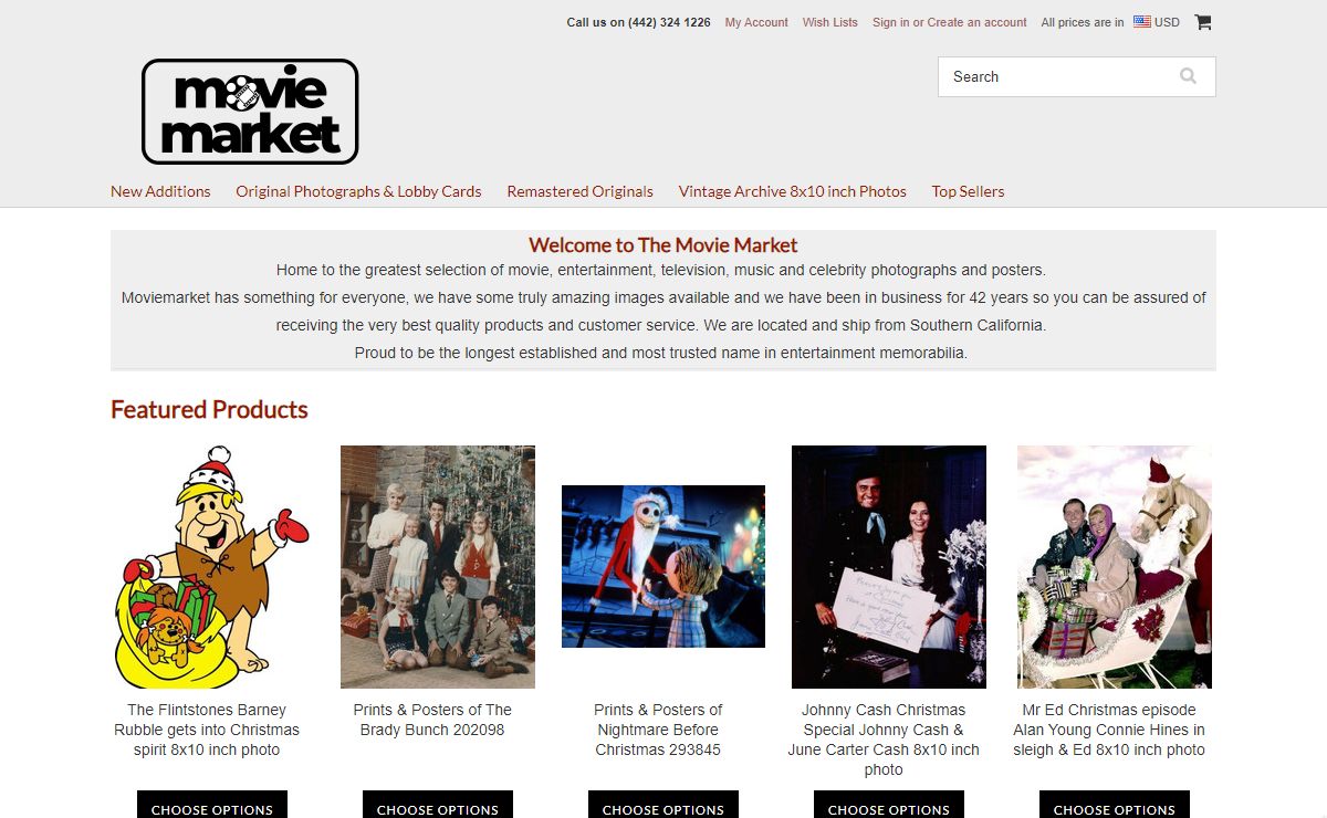 Movie Market for Celebrity Photos and Posters