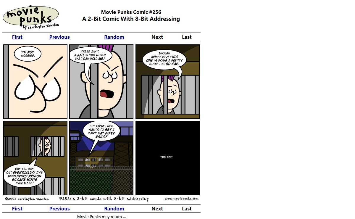 Movie Punks by Carrington Vanston -- Online comic about watching movies -- www.moviepunks.com