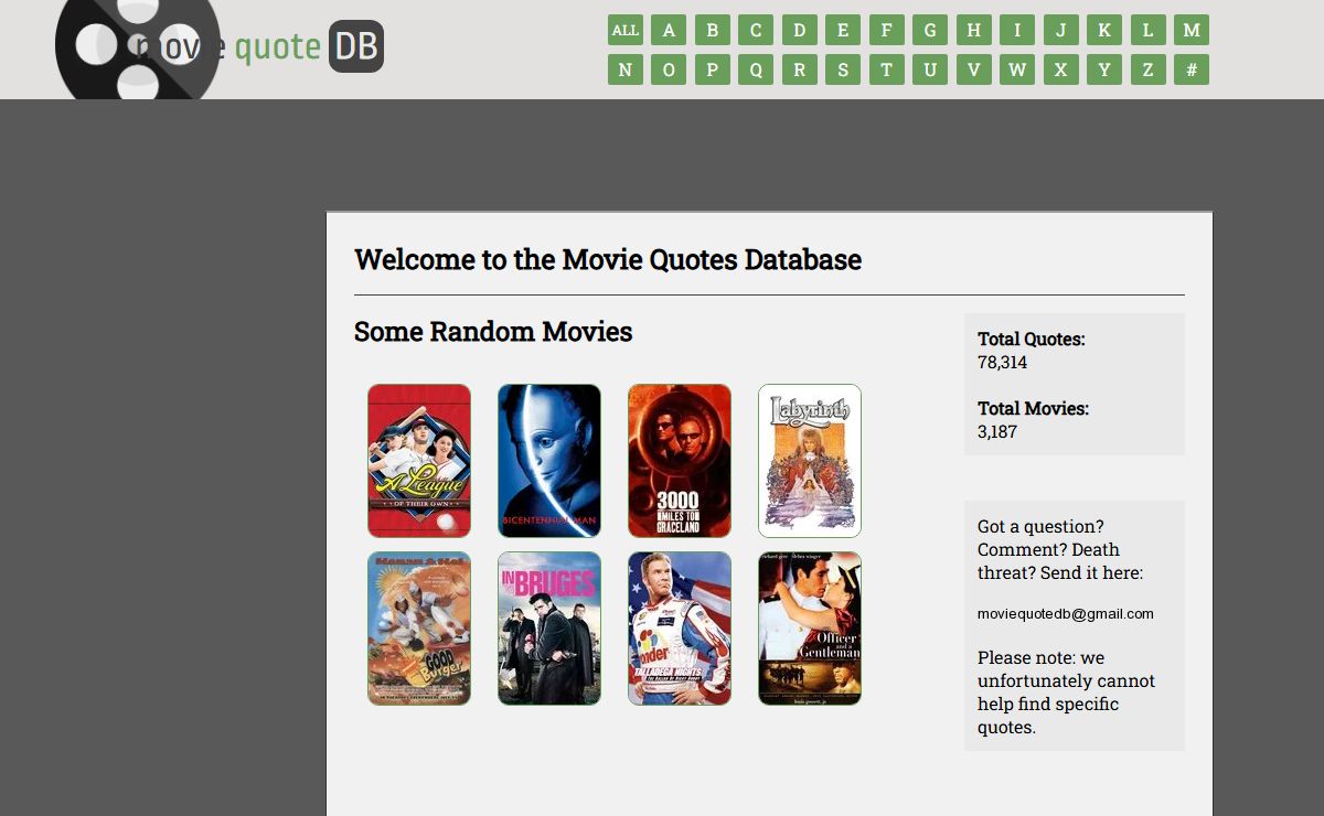 Movie Quotes Database