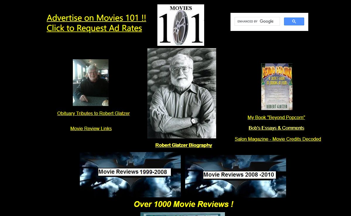 Movies101.com Robert Glatzer Film Critic Movie Reviews 2010 - 1990's