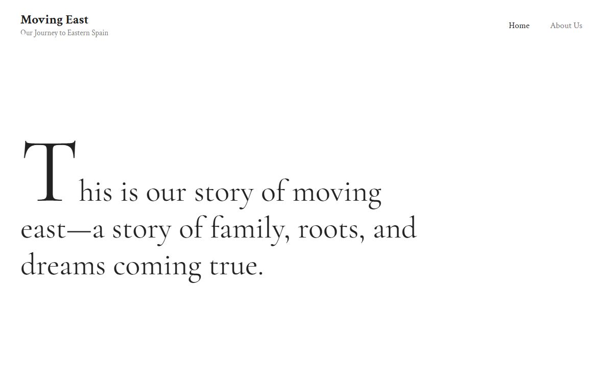Moving East - Our Journey to Eastern Spain