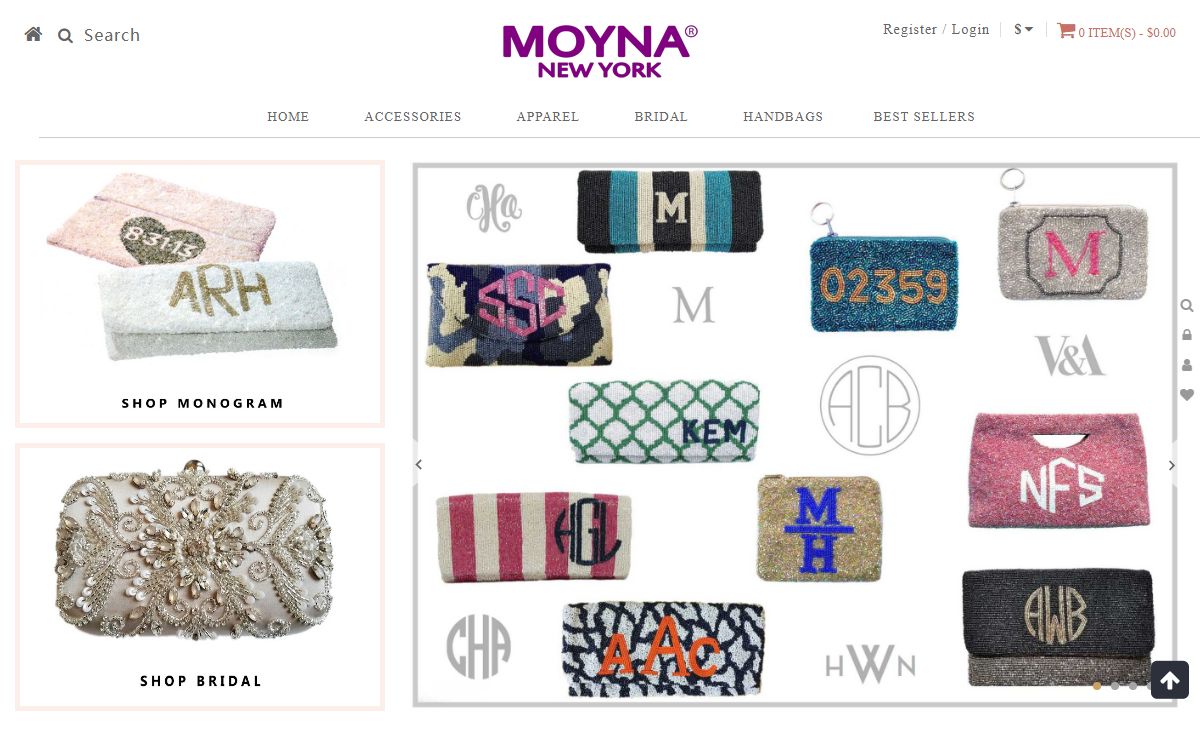 Moyna NYC - Shop Online Handmade Monogram Bags and Accessories